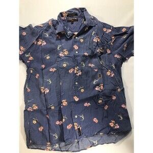 Tommy Hilfiger Hawaiian Blue Floral Shirt  Men’s Sz Medium